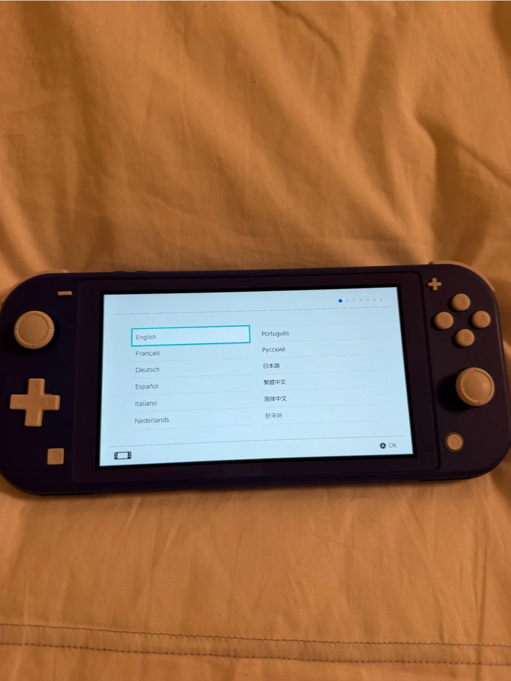 Nintendo Switch Lite Blue Handheld Console with White Buttons